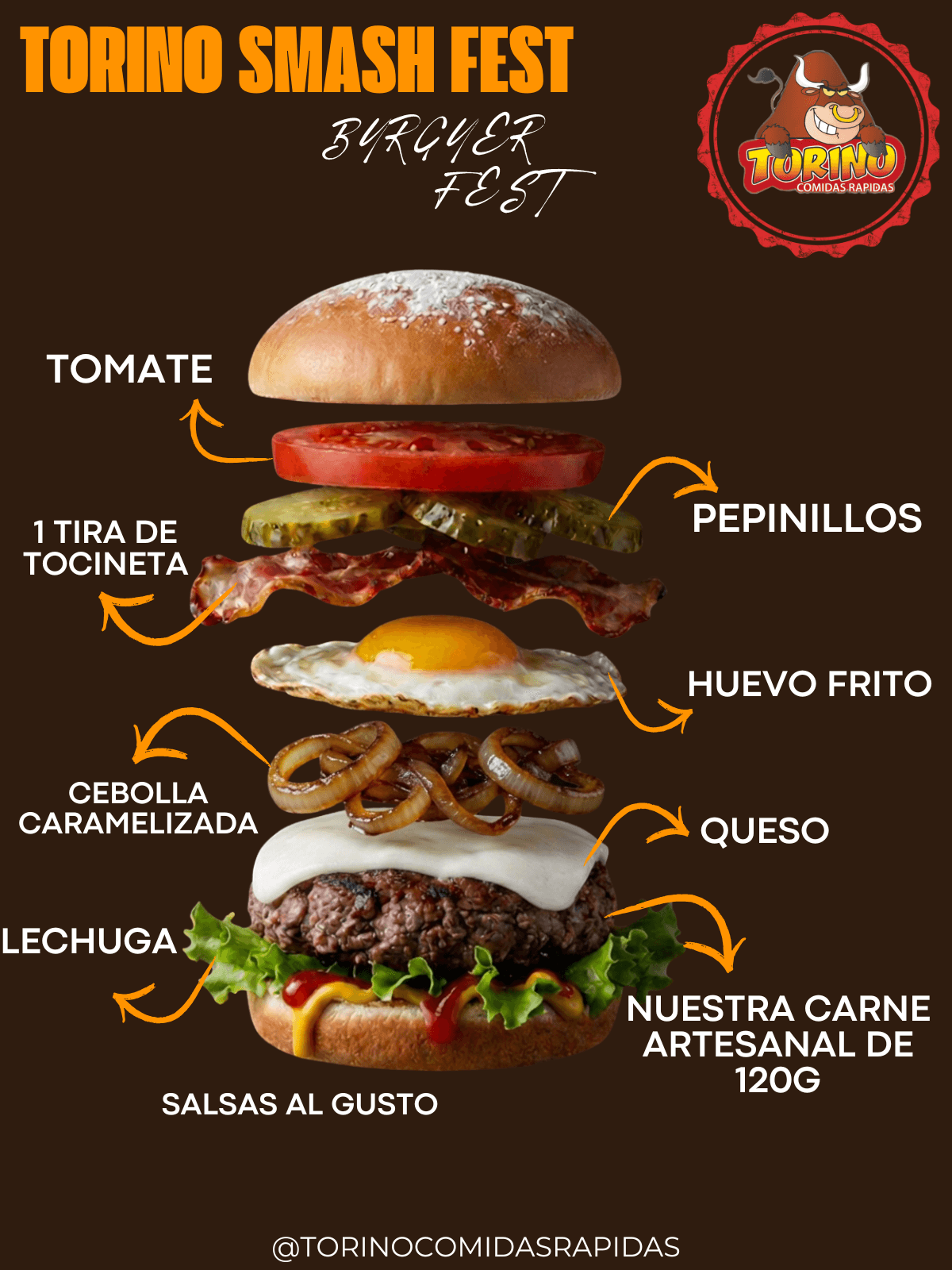 Ingredientes de la hamburguesa del Burger Fest